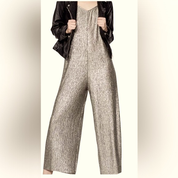 Pull&Bear Pants - Pull & Bear shiny metallic Jumpsuit overalls  Sz S